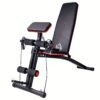 7-Position Adjustable Foldable Weight Bench with Leg/Thigh Extension & Preacher Curl – 660lb Capacity