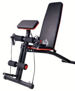 7-Position Adjustable Foldable Weight Bench with Leg/Thigh Extension & Preacher Curl – 660lb Capacity