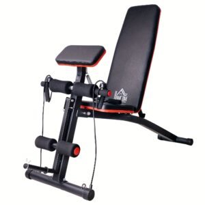 7-Position Adjustable Foldable Weight Bench with Leg/Thigh Extension & Preacher Curl – 660lb Capacity