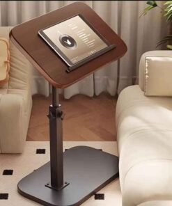 2-in-1 Sofa Side Table & Laptop Desk-Walnut