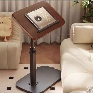 2-in-1 Sofa Side Table & Laptop Desk-Walnut