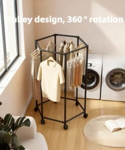Alternative view of 360° Rotating Hexagonal Rolling Rack |150lb Capacity